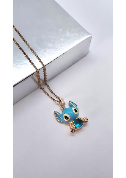 Renkli Mineli Lilo Stitch Çelik Kolye indirimleri