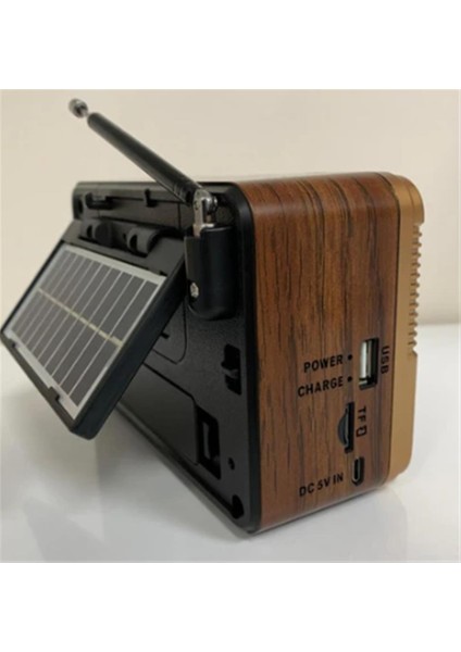 Rt-671 Bluetooth Fm-Usb-Tf-Aux Şarjlı Solar Nostaljik Radyo Güneş Panelli fiyatları