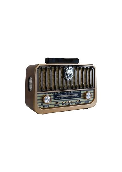 RT-878 Bluetooth (El Feneri) Fm-Usb-Tf-Aux Şarjlı Nostaljik Radyo modelleri