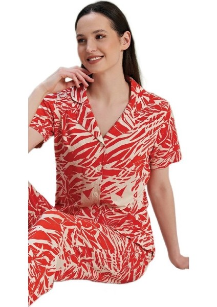 Viona Model Kadın Pijama Takımı Kısa Kollu Önden Düğmeli S/xl fiyatları