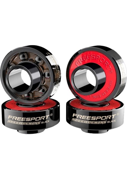 Freesport 608 Sıralı Paten Veya Kaykay Scooter Longboard Için Hibrid Siyah Seramik Yataklar (Paket Of 8) (Yurt Dışından) fırsatları