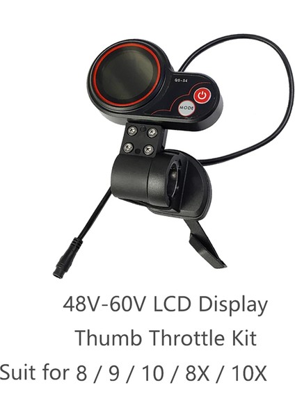 Qs-S4 48V-60V Başparmak Gaz Kesme LCD Sıfır 8 9 10 8x 10X Elektrikli Scooter 6pin Ekran Aksesuarları (Yurt Dışından) modelleri