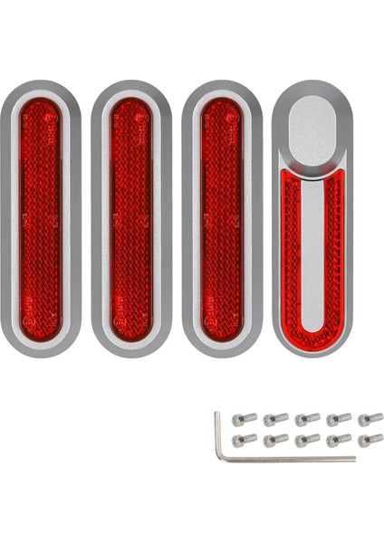 Scooter Modifiye Dekoratif Kapak M365 Pro 1s Evrensel Dekoratif Kenar Kapak Plastik Blok Yansıtıcı Şerit Kırmızı (Yurt Dışından) fırsatları