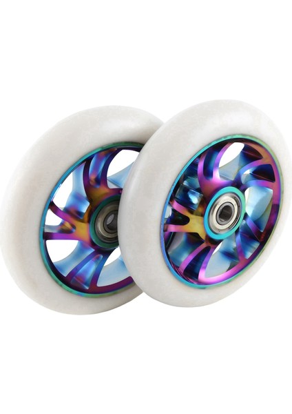 2pcs 110MM Scooter Tekerlekler Yedek Alüminyum Aşınma Dirençli Pu Stunt Scooter Parçaları Kick Scooter Aksesuarları (Yurt Dışından) modelleri