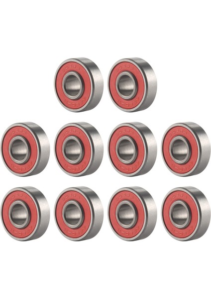 10PCS 608-2RS Longboard Entegre Yatak Kaykay Tekerleği Yatağı Sline Silindir Skate Rulman 8X22X12.6MM, Kırmızı (Yurt Dışından)