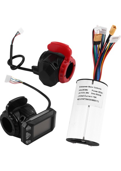 36V 350W Katlanır Scooter Kontrolör Kiti Elektrikli Scooter Denetleyicisi LCD Ekran Fren Hızlandırıcı Gaz Seti (36V) (Yurt Dışından) fırsatları