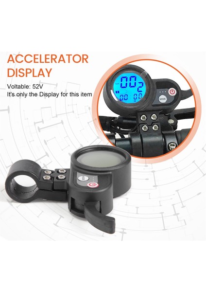 10 Inç Elektrikli Scooter Ekran, 52V Için Hızlandırıcı Kullanımı Ile Elektrikli Scooter LCD Ekran (Yurt Dışından) indirimleri