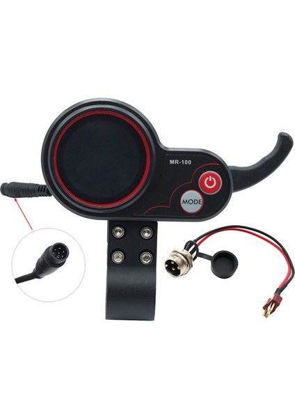 MR-100 LCD Ekran Ölçer Gösterge Tablosu 6pin+T Tipi Kablo Kugoo M4 Elektrikli Scooter Aksesuarları (Yurt Dışından)