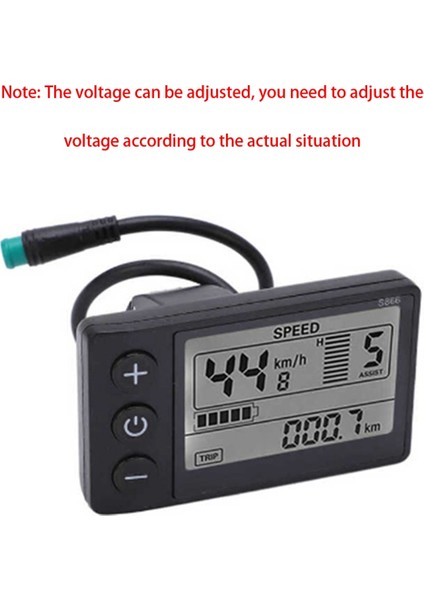 24V 36V 48V 60V Su Geçirmez LCD Ekran S866 Denetleyici Panel Gösterge Tablosu Elektrikli Scooter Için Elektrikli Bisiklet Ekran 5pin (Yurt Dışından) fiyatları
