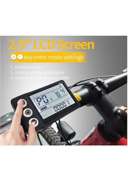 24V 36V 48V 60V Su Geçirmez LCD Ekran S866 Denetleyici Panel Gösterge Tablosu Elektrikli Scooter Için Elektrikli Bisiklet Ekran 5pin (Yurt Dışından) indirimleri