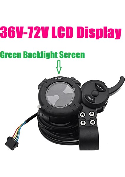 Damao MA01 Için Elektrikli Scooter LCD Ekran Gösterge Tablosu Arka Işığı 36V-72V Knuckle Gaz Kelebeği Anahtarı Elektrikli Scooter Parçaları (Yurt Dışından) fiyatları
