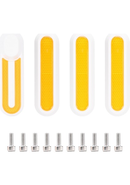 Tekerlek Kapağı Koruyucu Kabuklar Xiaomi M365/PRO/PRO 2/1s/3 Elektrikli Scooter Aksesuarları Için Yansıtıcı Çıkartmalar Beyaz (Yurt Dışından)