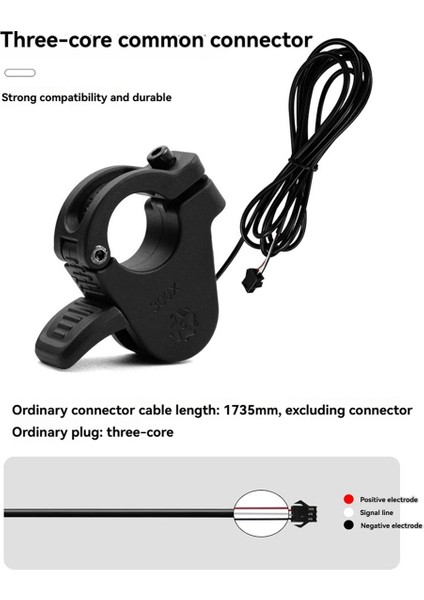 Elektrikli Scooter Hızlandırıcı Için 300X E-Bisiklet Başparmak Gaz Kalesi Sağ ve Sol El Kabuğu 24V, 36V, 48V, 72V Sm 3pın (Yurt Dışından) indirimleri