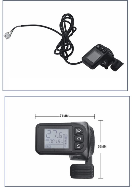 128DX 36V/48V LCD Ekran Panel Başparmak Gaz Kelesi Elektrikli Bisikletler Scooter Fırçasız Kontrolör Kiti (Yurt Dışından) fiyatları