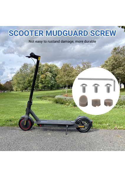 1set Scooter Arka Arka Çamurluk Çamurluk Çamurluk Vidalı Kauçuk Kapağı Vida Fiş Xiaomi M365 Elektrikli Scooter Parçaları (Gri) (Yurt Dışından) fırsatları