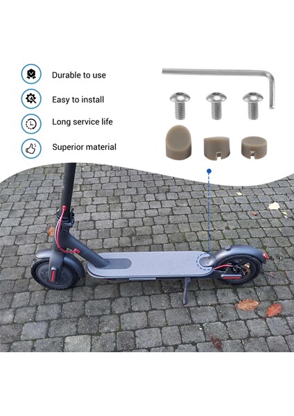1set Scooter Arka Arka Çamurluk Çamurluk Çamurluk Vidalı Kauçuk Kapağı Vida Fiş Xiaomi M365 Elektrikli Scooter Parçaları (Gri) (Yurt Dışından) indirimleri