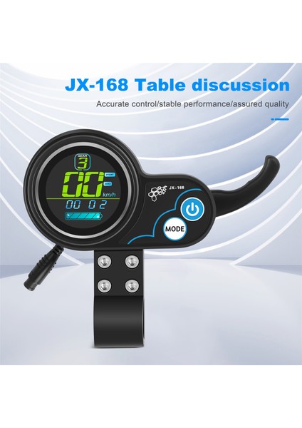 JX-168 Hızlandırma Enstrümanı Continental Elektrik Scooter 36V/48V LCD Ekran Vali Enstrüman Gaz Kesme Aksesuarları (Yurt Dışından) fırsatları