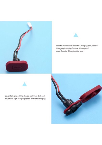 Şarj Kablosu Şarjı Ile Elektrikli Scooter Şarj Deliği Kapağı Xiaomi Mijia M365 Için Plastik Su Geçirmez Kapak (Yurt Dışından) fiyatları