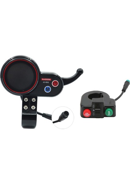 Nj-Aoxiong AX-HB02 Elektrikli Scooter Gösterge Tablosu Ölçer+Anahtar Düğmesi 36V 48V Elektrikli Scooter Için Ayarlanabilir 6pin (Yurt Dışından)