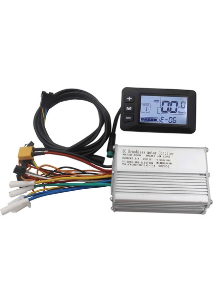 Elektrikli Scooter Fırçasız Motor Denetleyicisi 48V 21A+S866 LCD Ekran Gösterge Tablosu Kiti E-Scooter Aksesuarları Siyah+Beyaz (Yurt Dışından)