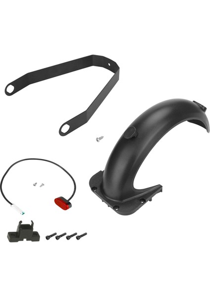 Ninebot G30 Max Elektrik Scooter Arka Çamurluk Braketi Arka Ilight Vidalı Kapak Seti, Siyah (Yurt Dışından)