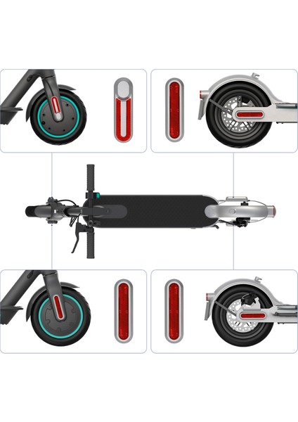 Scooter Modifiye Dekoratif Kapak M365 Pro 1s Evrensel Dekoratif Kenar Kapak Plastik Blok Yansıtıcı Şerit Sarı (Yurt Dışından)