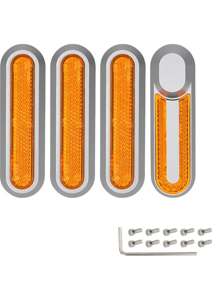 Scooter Modifiye Dekoratif Kapak M365 Pro 1s Evrensel Dekoratif Kenar Kapak Plastik Blok Yansıtıcı Şerit Sarı (Yurt Dışından) indirimleri