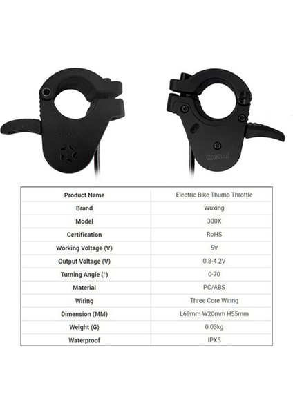 Elektrikli Bisiklet 12-72V 300X Ebike Parmak Başparmak Gaz Kelesi Elektrikli Bisiklet Su Geçirmez Konektör (Yurt Dışından) modelleri