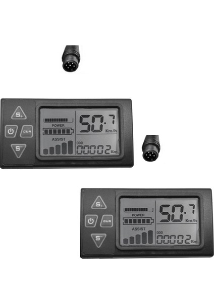 Elektrikli Bisiklet S861 LCD Ekran Ekran 6pin 24V 36V 48V Ebike Manuel Kontrol Speedmeter Su Geçirmez Konektör (Yurt Dışından)