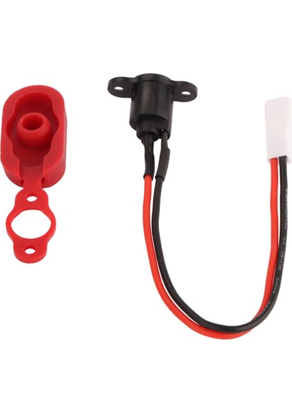 M365 Elektrikli Scooter Aksesuarları Şarj Portu Plastik Su Geçirmez Su Geçirmez Fiş Tam Set (Yurt Dışından) fırsatları