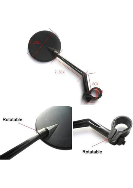 2pcs Dikiz Aynası Scooter Arka Görünüm Bisiklet Aynası Xiaomi 1s / M365 / Pro Ninebot Es1 2 3 Scooter Için Uyumlu (Yurt Dışından) fırsatları