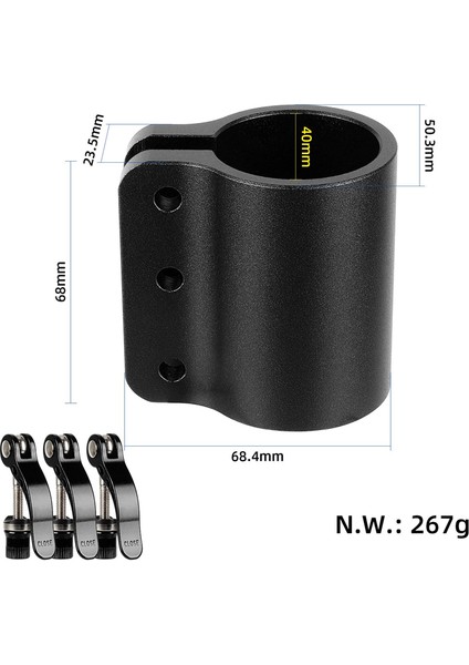 Elektrikli Scooter Takviyeli Kilitleme Kelepçesi Klipsli Kilit Direği Genişletilmiş Kilit Kelepçesi Kaabo Mantis 10 Siyah (Yurt Dışından) modelleri