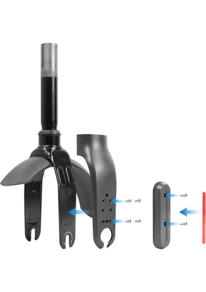 Xiaomi M365 Elektrikli Scooter Çatal Parçaları Için Tekerlek Kapağı Hub Kapağı Koruyucu Kabuklu Ön Çatal Kapağı Siyah (Yurt Dışından) fiyatları