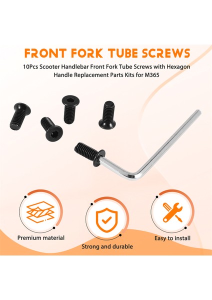 10PCS Scooter Tolbar Ön Çatal Tüp Vidaları Altıgen Saplı Yedek Parça Kitleri M365 Ninebot Es2 (Yurt Dışından) fırsatları