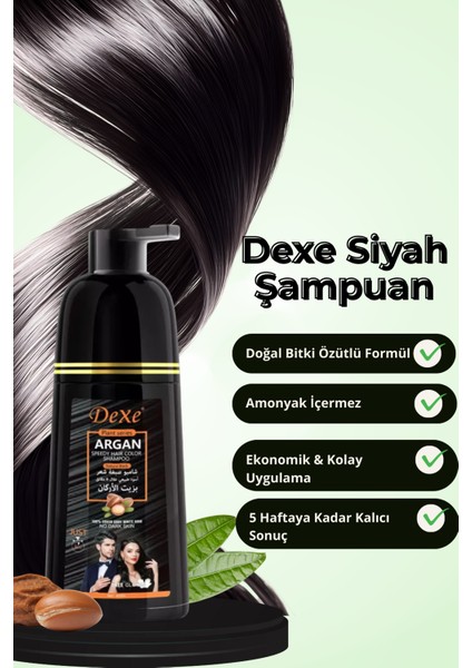 Siyah Şampuan 420ml | 4-5 Hafta Kalıcı Saç Boyası Şampuanı