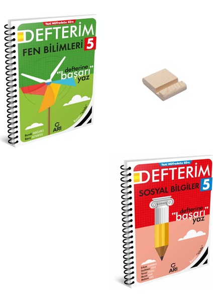 5. Sınıf Fen Bilimleri ve Sosyal Bilimler Defterim + Telefon Standı