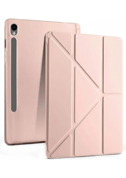 Samsung Galaxy Tab S10 Fe Plus 13.1 Kalemlikli Mars Tablet Kılıfı - Rose Gold-(57 - AGT7615-9156