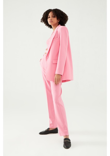 Blazer Ceket Şeker Pembe