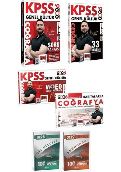 Yargı + Anla Kazan 2026 Kpss Coğrafya Haritalarla + Video Ders Notları + Soru Bankası + 33 Deneme 4 Lü Set
