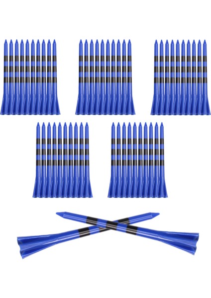 Plastik Golf Tees Paketi 50&#39;lik Sürtünme ve Yan Spin 5 Çöp Plastik Golf Tees 3-1/4 Inç Golf Aksesuarları (Yurt Dışından)