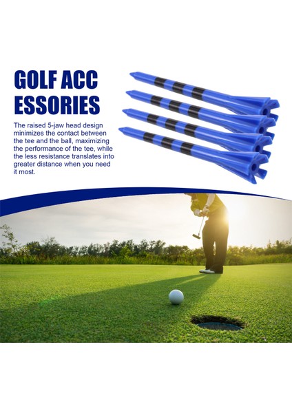 Plastik Golf Tees Paketi 50&#39;lik Sürtünme ve Yan Spin 5 Çöp Plastik Golf Tees 3-1/4 Inç Golf Aksesuarları (Yurt Dışından) indirimleri