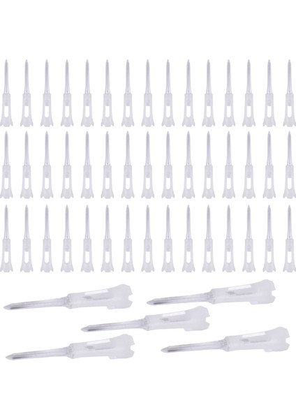 50PCS Golf Tee Çift Katmanlı Plastik Top Tee Yumuşak Düşük Dirençli Golf Koltuğu Golf Eğitim Aracı Beyaz (Yurt Dışından) modelleri