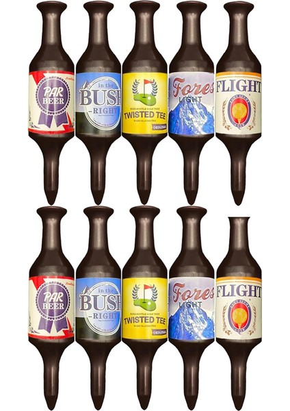 10 Paket Golf Tees Bira Şişesi El Yapımı, Dayanıklı ve Geri Dönüştürülebilir Plastik Golf Tişört Aksesuarları, Komik Golf Hediyeleri (Yurt Dışından)