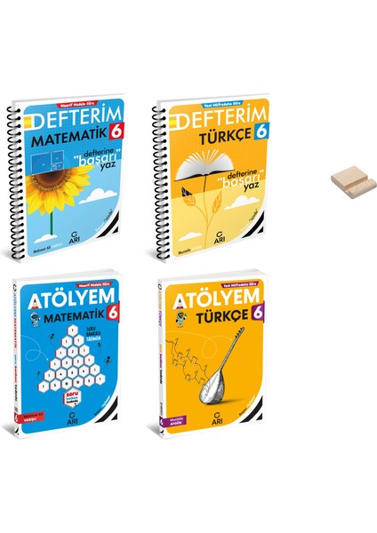 6. Sınıf Matematik Türkçe Defterim ve Matematik Türkçe Atölyem 4'lü Set
