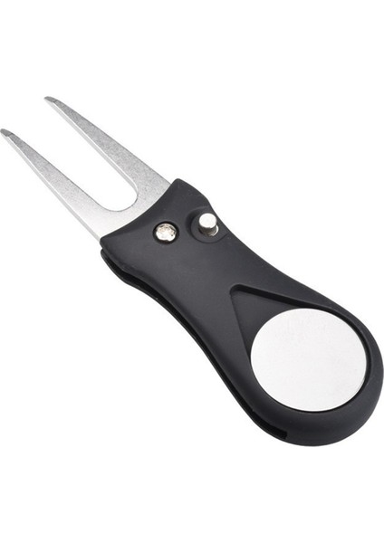 Manyetik Golf Topu Işaretleri ile Siyah Golf Çim Aracı, Pitchfort Onarım Aracı Işaretleyicileri (Yurt Dışından)