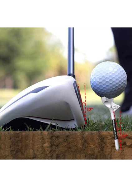 Mele Links Golf Tee Rhombus Golf Tee Braketi 10 ° Diyagonal Ekleme Dayanıklı Plastik Tee Golf Hız Tee Golf Aksesuarları (Yurt Dışından) fırsatları