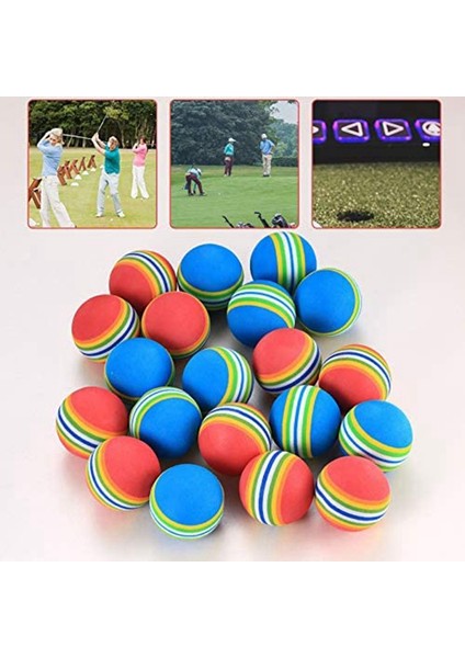 20 Adet Golf Toplarısoft Köpük Bahçe Golf Topları Golf Topları Sünger Gökkuşağı Golf Topları Kapalı Dış Mekan Için (Yurt Dışından) modelleri