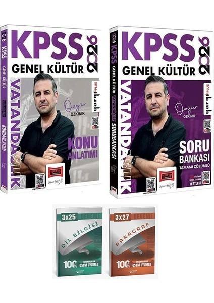 Yargı + Anla Kazan 2026 Kpss Vatandaşlık Konu + Soru Bankası 2 Li Set - Özgür Özkınık Yargı Yayınları