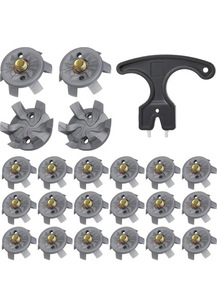 Golf Sivri Seti 30 Adet Içerir Golf Kelepçeleri Yedek Golf Kelepçeleri Salınık Metal Iplik Vidası 6 mm Dia Golf Spike (Yurt Dışından)