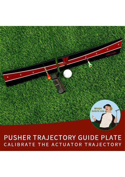 Wosofe Golf Koymak Pist Golf Putter Eğitmeni Kalibrasyon Pisti Atıcı Tahtası Ayarlanabilir Golf Putter Yörünge Dengeleyici B (Yurt Dışından)